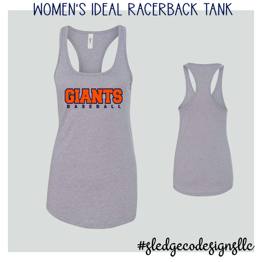 GIANTS BASEBALL DUO | Womens Ideal Racerback Tank