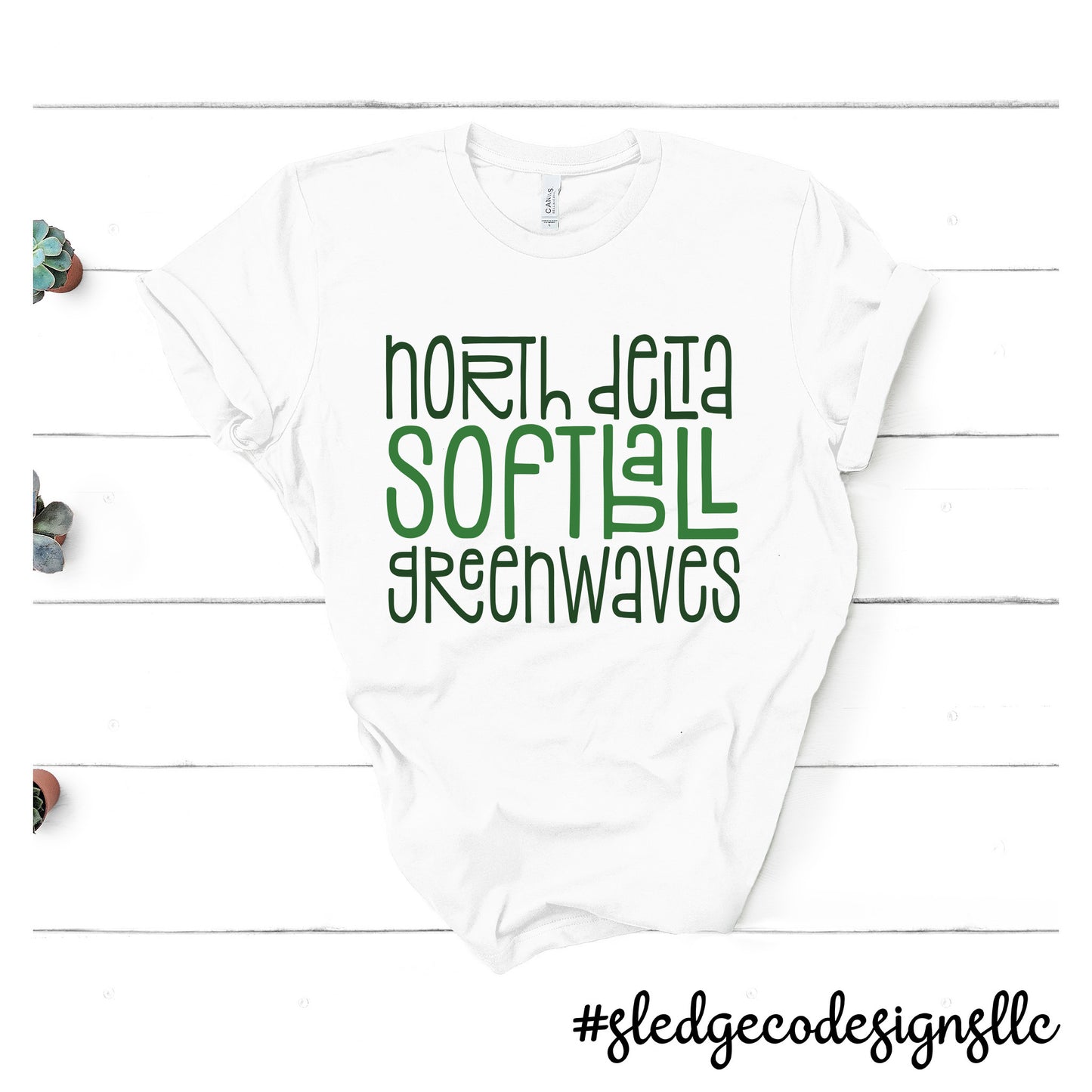 NORTH DELTA SOFTBALL | STACKED | Custom Unisex Tshirt