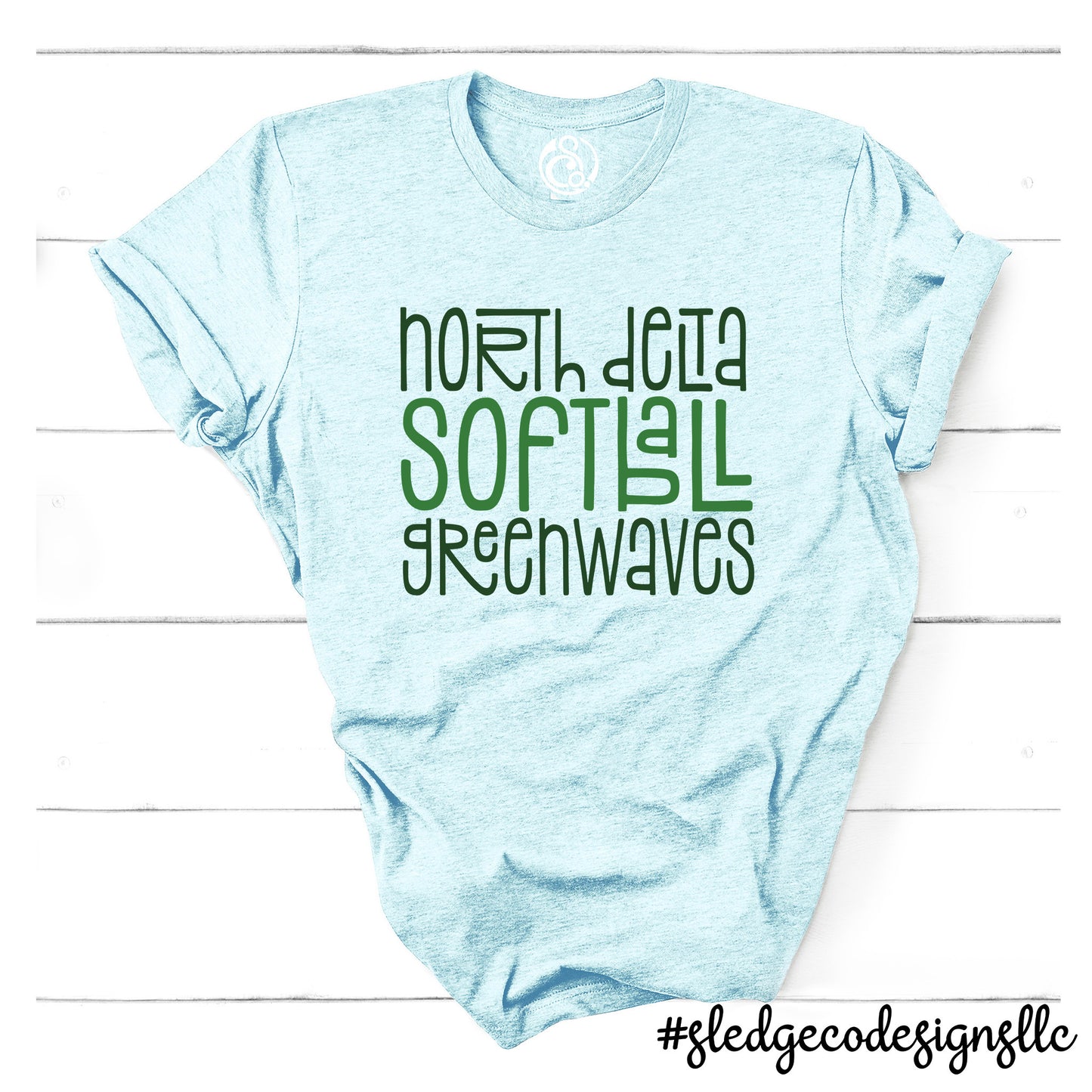 NORTH DELTA SOFTBALL | STACKED | Custom Unisex Tshirt