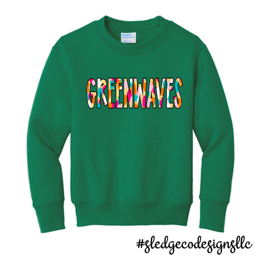 PRE-ORDER: GREENWAVES PAINTED | UNISEX SWEATSHIRT