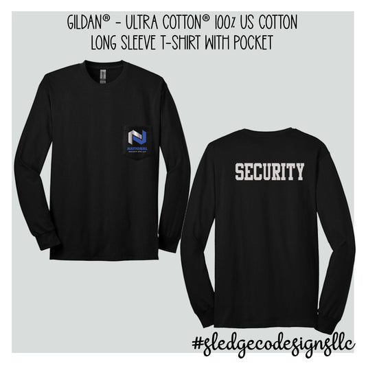 NATIONAL SECURITY OPS LLC | Gildan® - Ultra Cotton® 100% US Cotton Long Sleeve T-Shirt with Pocket