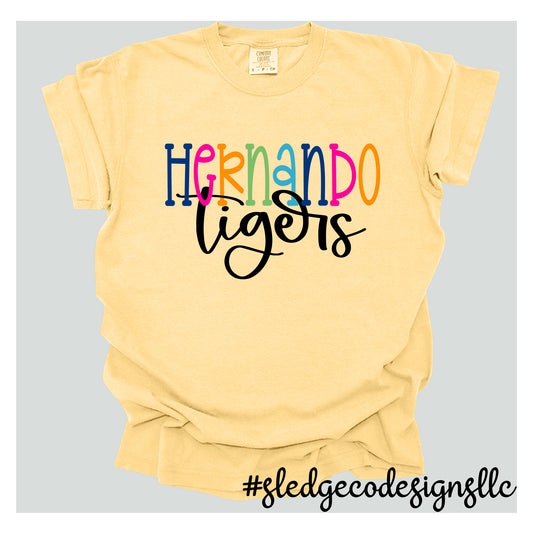 HERNANDO TIGERS COLORFUL | CUSTOM UNISEX TSHIRTS