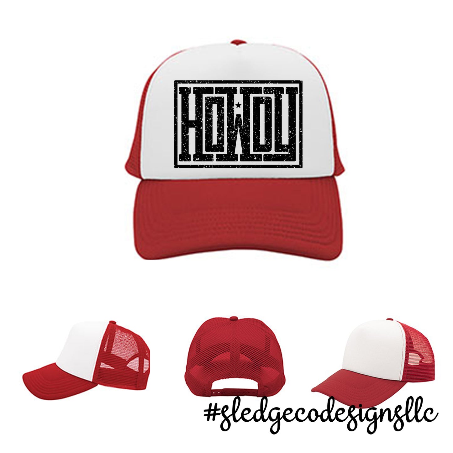 HOWDY | TRUCKER HAT RED - WHITE