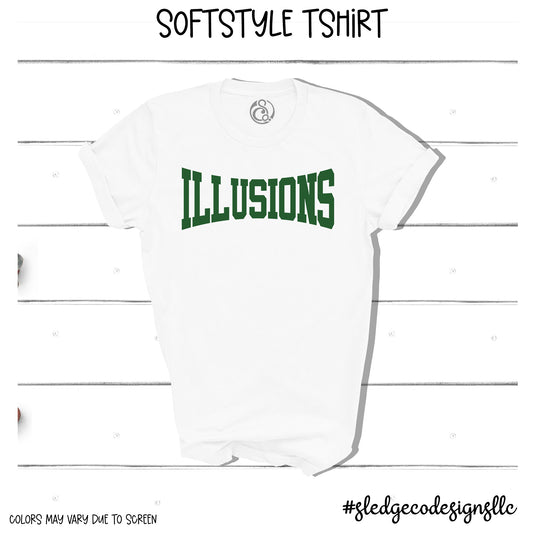 ILLUSIONS SOFTBALL LOGO | SOFTSTYLE TEE | MADE TO ORDER