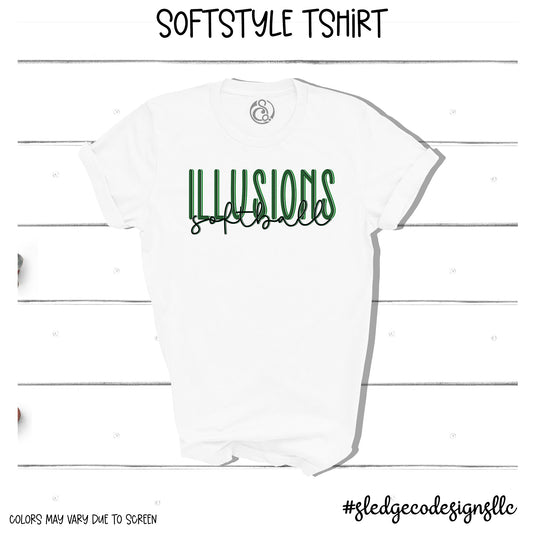 ILLUSIONS SOFTBALL DUO | SOFTSTYLE TEE | MADE TO ORDER