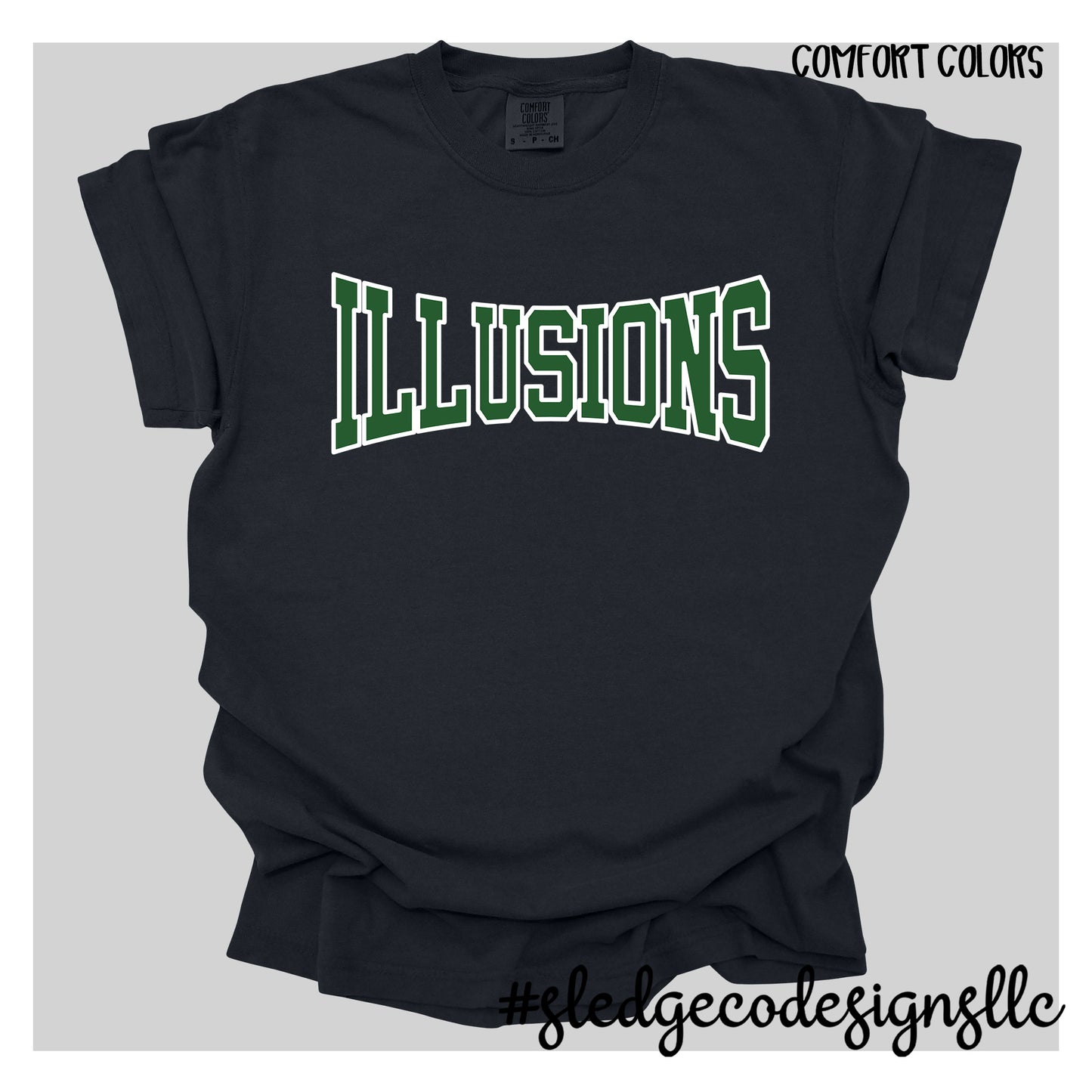 ILLUSIONS SOFTBALL LOGO | COMFORT COLORS UNISEX TSHIRT