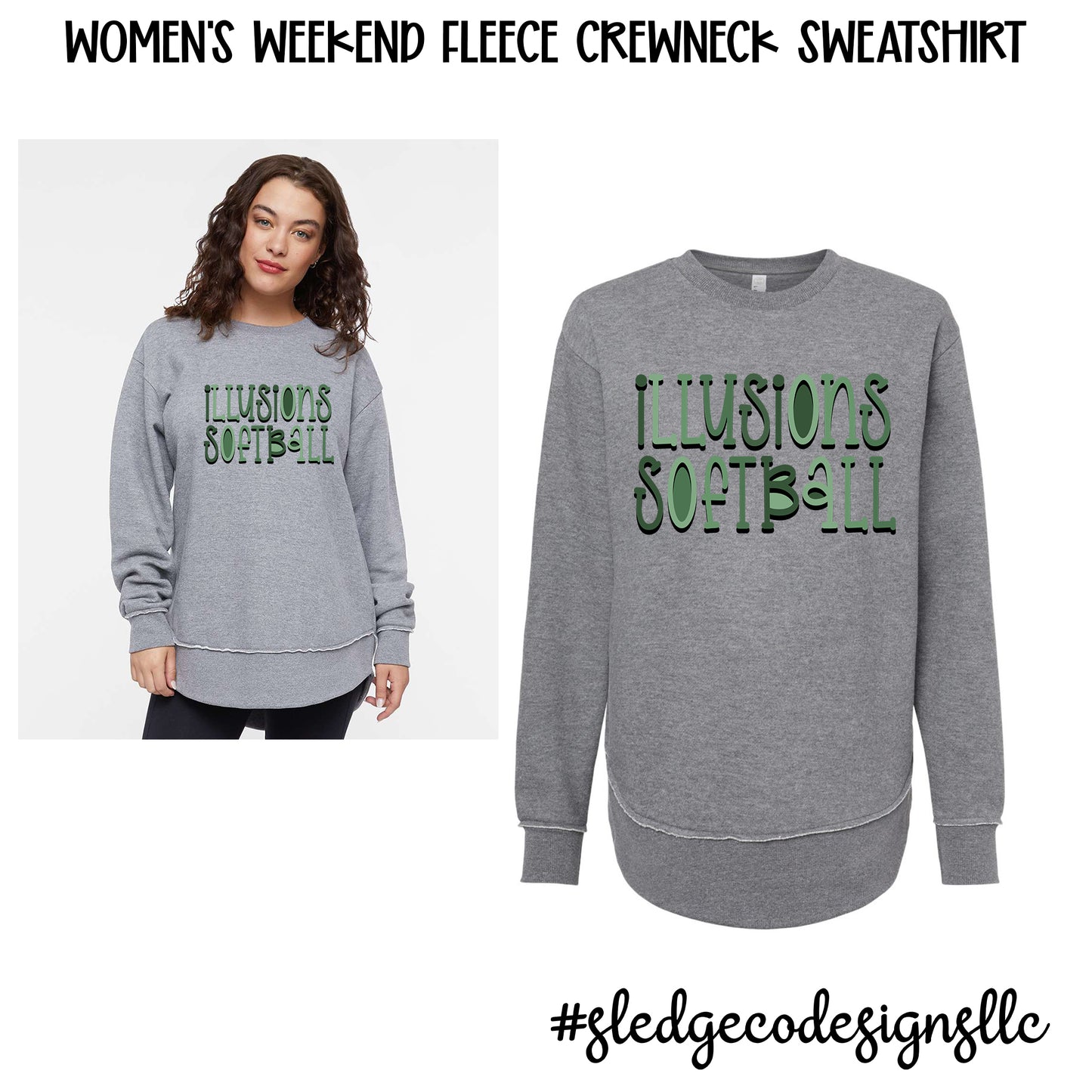 ILLUSIONS SOFTBALL | SCRIBLE | Women's Weekender Fleece