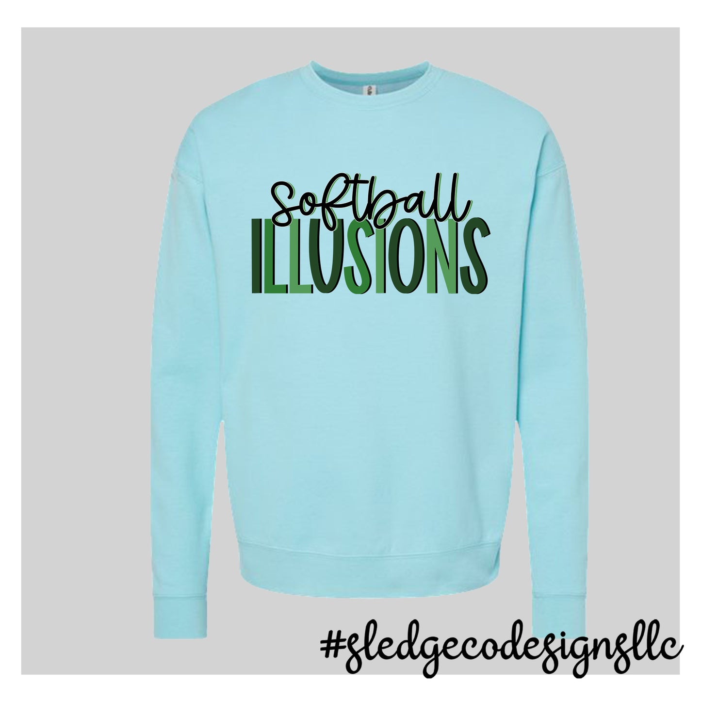 Illusions Softball NEW DUO | UNISEX CUSTOM SWEATSHIRT