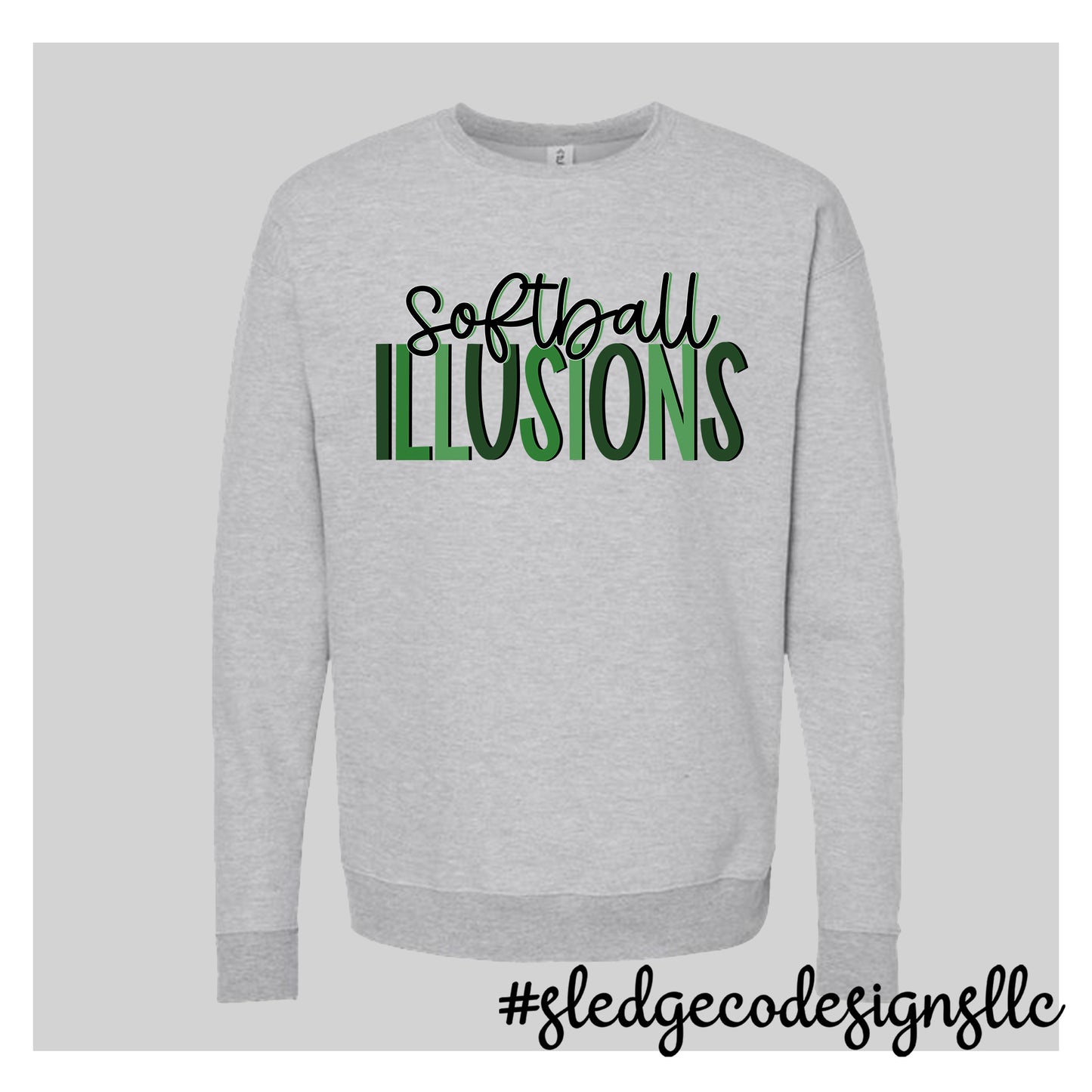 Illusions Softball NEW DUO | UNISEX CUSTOM SWEATSHIRT