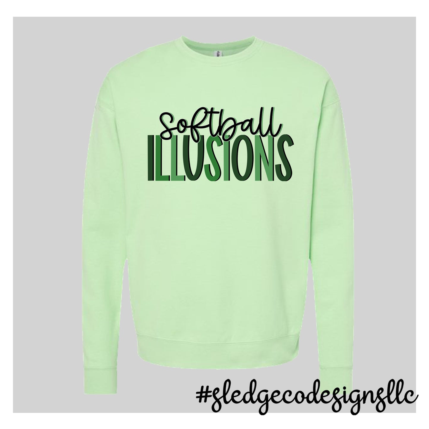 Illusions Softball NEW DUO | UNISEX CUSTOM SWEATSHIRT