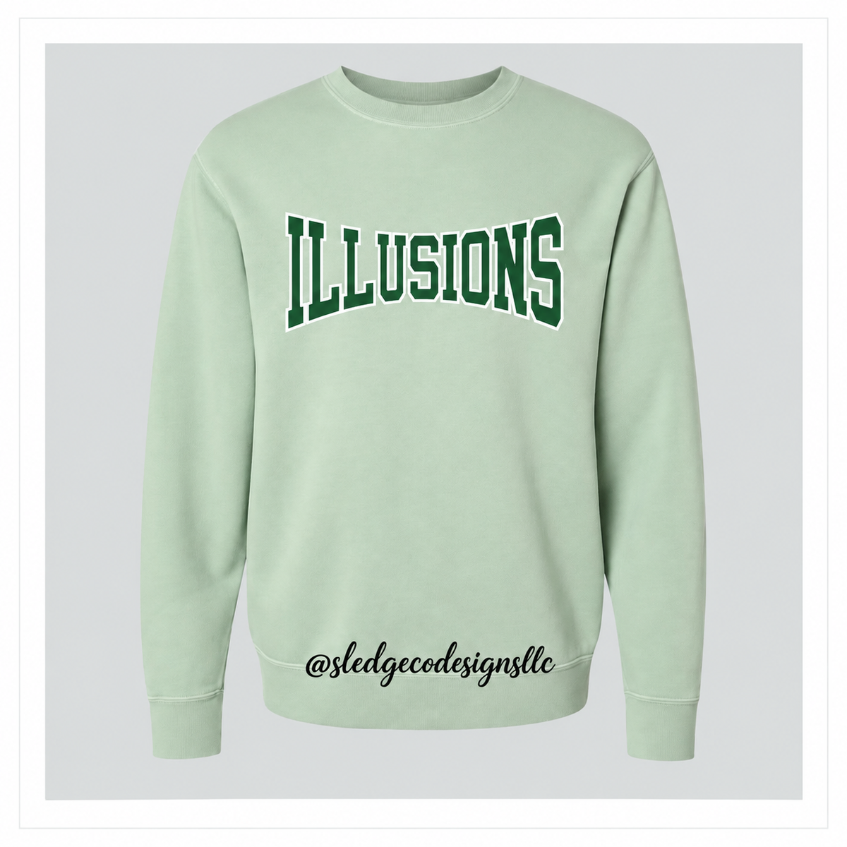 ILLUSIONS SOFTBALL LOGO | ITC | Midweight Pigment-Dyed Crewneck Sweatshirt