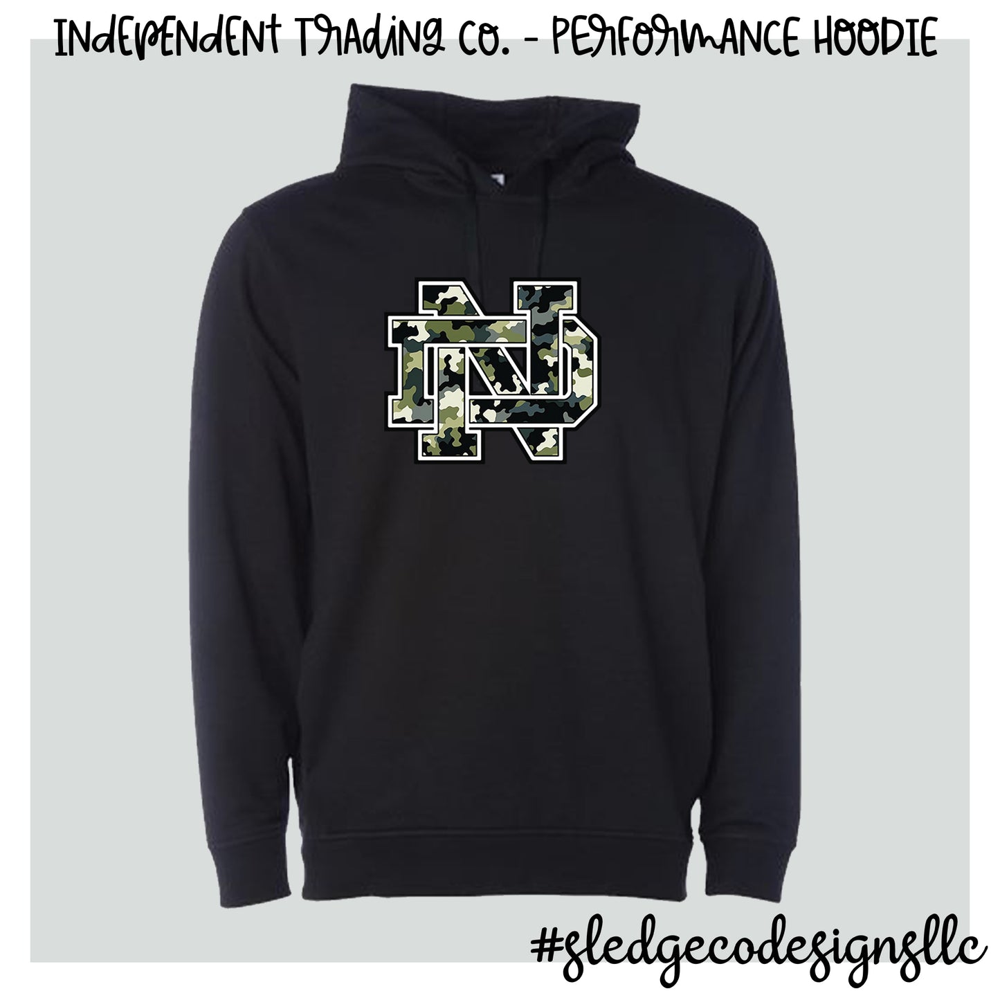 PRE-ORDER: NORTH DELTA | BLACK  CAMO | Independent Trading Co. | Performance DRI FIT HOODIE