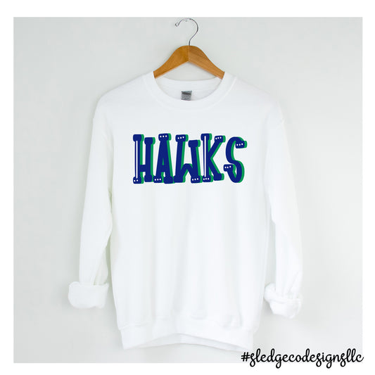 JONES BRUMMETT SCHOOL | HAWKS | UNISEX CUSTOM SWEATSHIRT