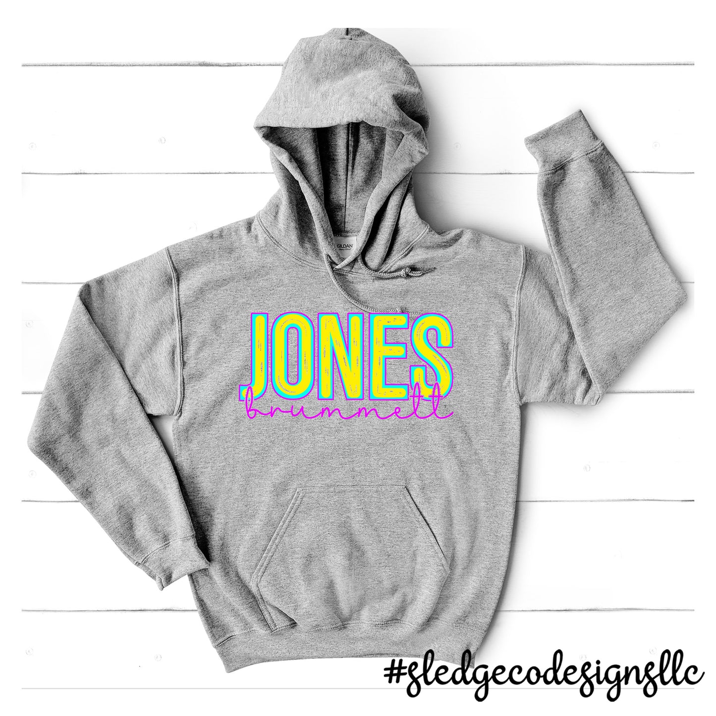 JONES BRUMMETT SCHOOL | HAWKS CHECKERED | UNISEX CUSTOM HOODIE