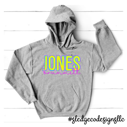 JONES BRUMMETT SCHOOL | HAWKS CHECKERED | UNISEX CUSTOM HOODIE