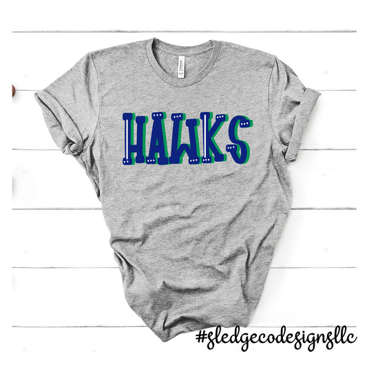 Jones Brummett Elementary School | HAWKS | Custom Unisex TSHIRT