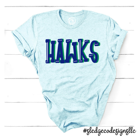 Jones Brummett Elementary School | HAWKS | Custom Unisex TSHIRT