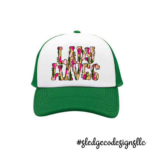 LADY WAVES | TRUCKER HAT GREEN