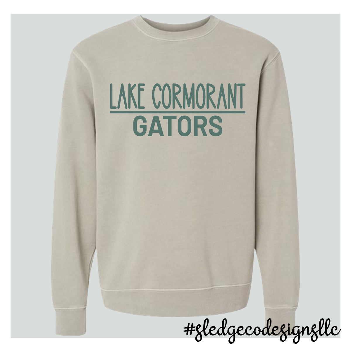 LAKE CORMORANT GATORS | Pigment Cement | ITC | Midweight Pigment-Dyed Crewneck Sweatshirt