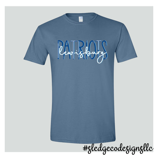 LEWISBURG PATRIOTS | BLUE DUO | EXCLUSIVE |  UNISEX Custom Tshirt