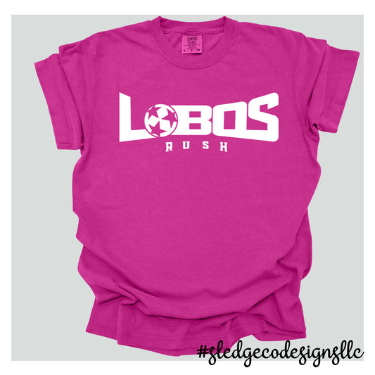 LOBOS RUSH SOCCER - BOYSENBERRY | LOBOS SOCCER | COMFORT COLORS UNISEX TSHIRT