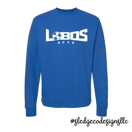 * RECOMMENDED PER COACHES | ROYAL | LOBOS SOCCER SWEATSHIRT | MADE TO ORDER