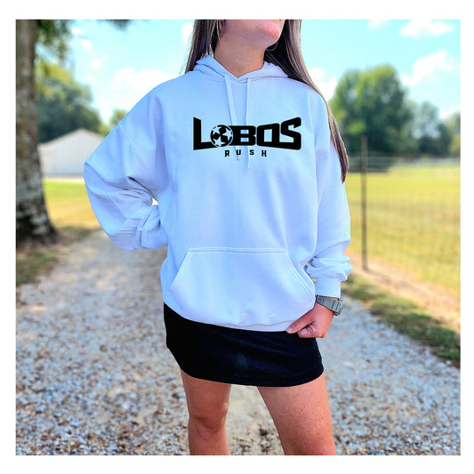 LOBOS SOCCER HOODIE | WHITE |  MADE TO ORDER