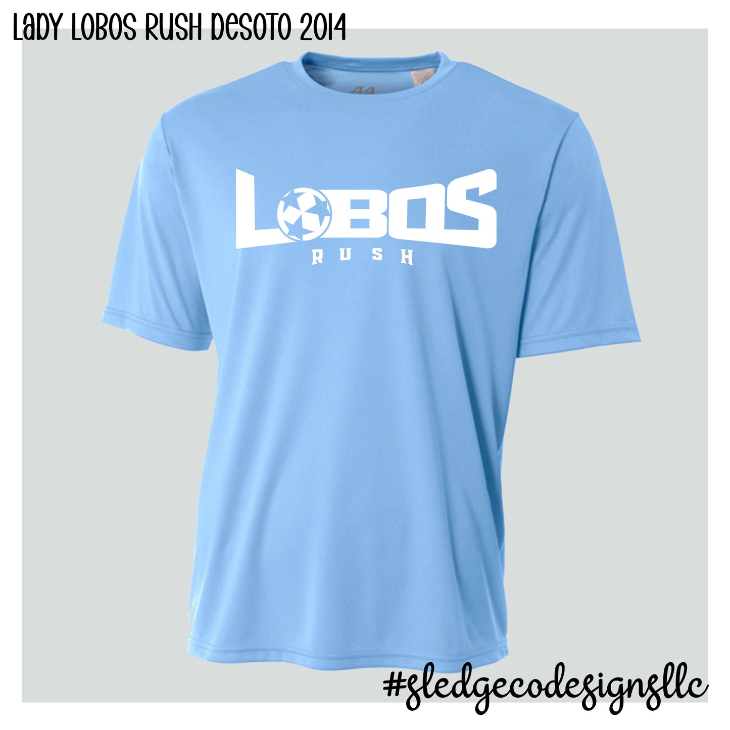 LOBOS SOCCER | LIGHT BLUE | WARM-UP PRACTICE | A4 DRI-FIT TSHIRT