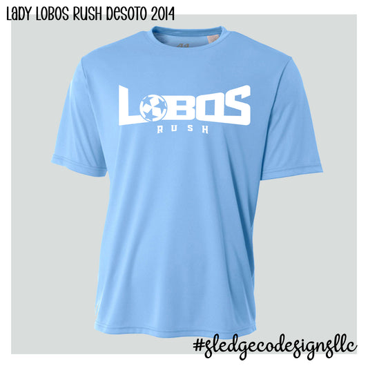 LOBOS SOCCER | LIGHT BLUE | WARM-UP PRACTICE | A4 DRI-FIT TSHIRT