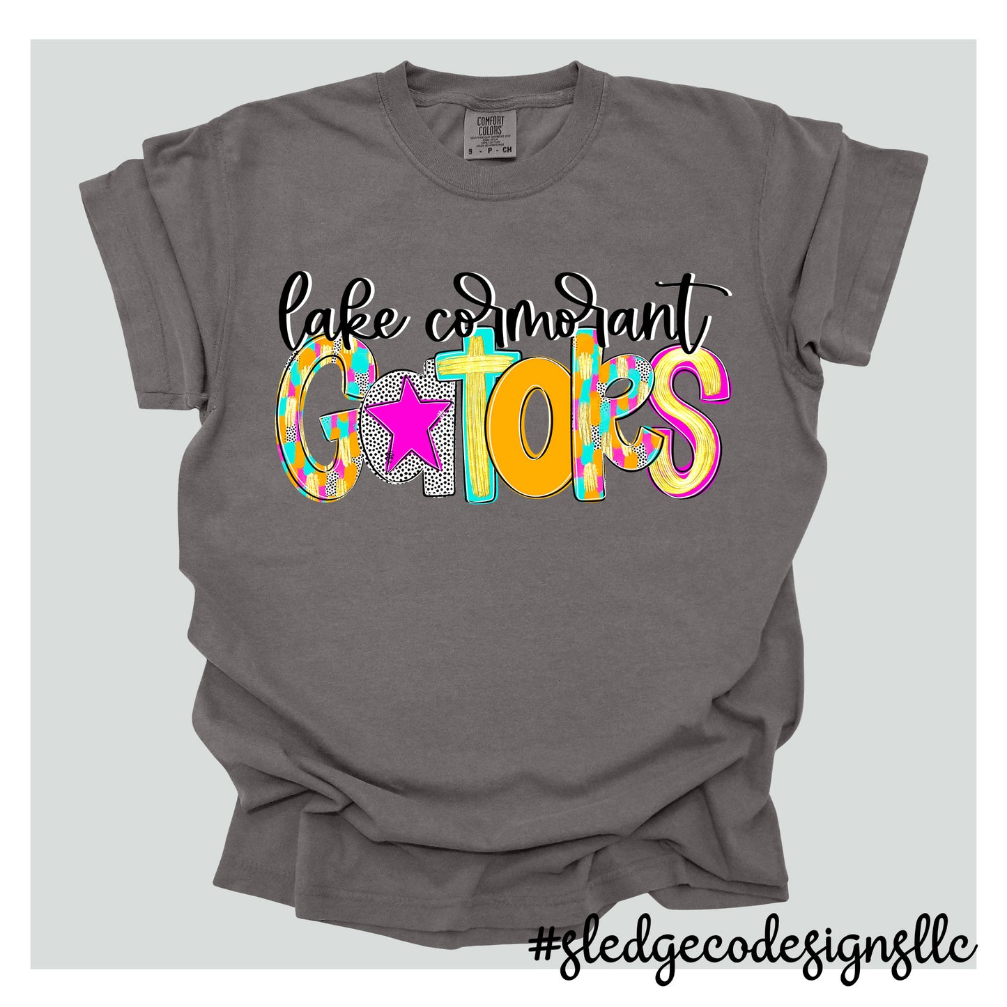 Lake Cormorant Gators Boho Custom Unisex T-Shirt by Sledge Co Designs