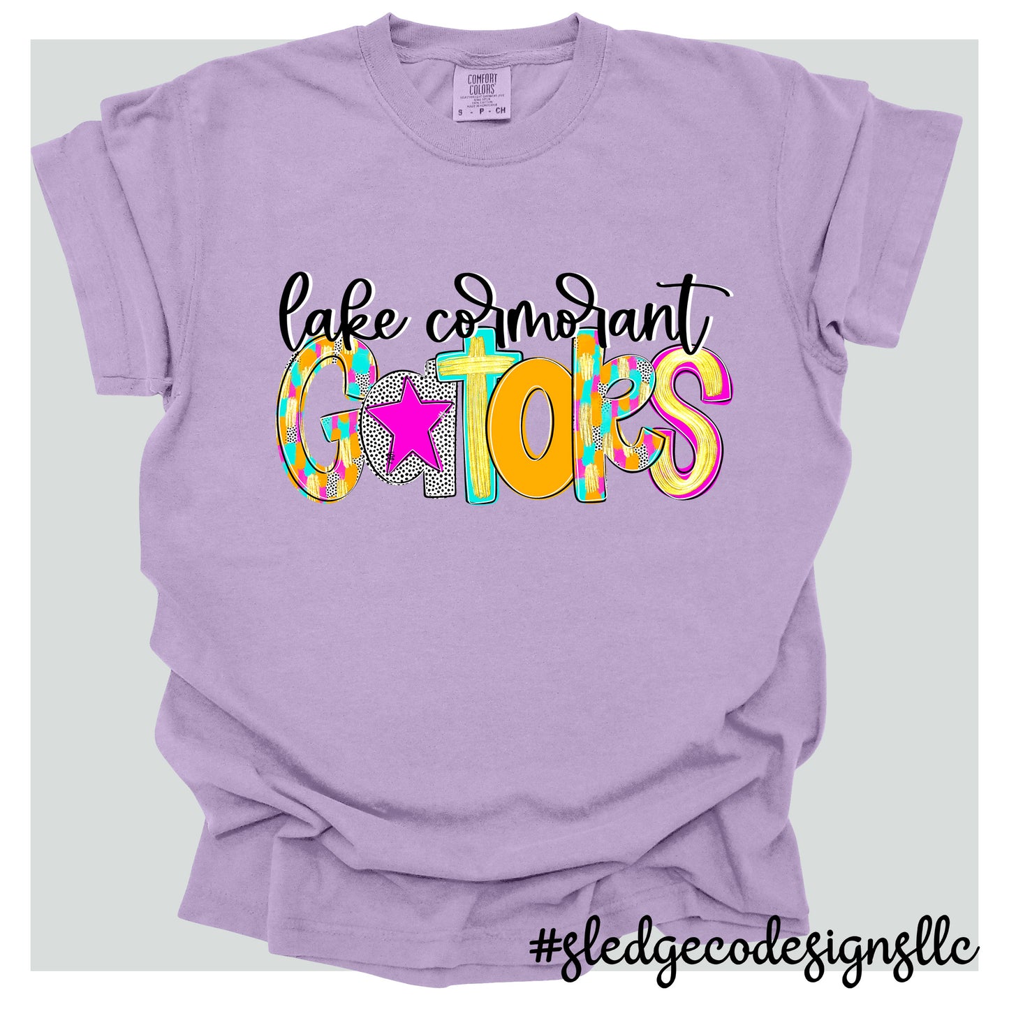 Lake Cormorant high school shirts Gators Boho Custom Unisex T-Shirt by Sledge Co Designs