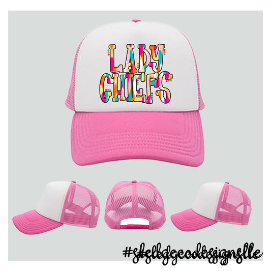 LADY CHIEFS | TRUCKER HAT PINK