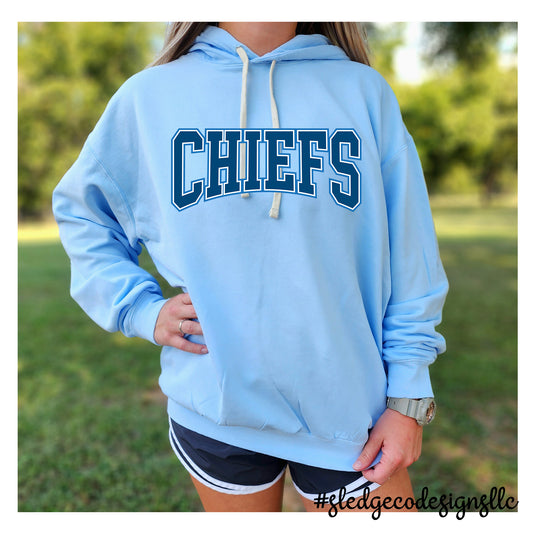 CHIEFS COLLEGED |  MAGNOLIA HEIGHTS CHIEFS |  COMFORT COLORS LIGHTWEIGHT HOODIE