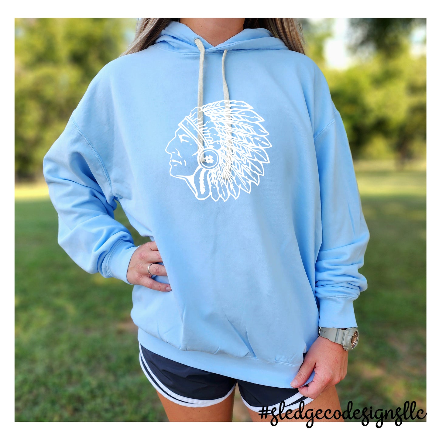 CHIEF HEAD |  MAGNOLIA HEIGHTS CHIEFS |  COMFORT COLORS LIGHTWEIGHT HOODIE