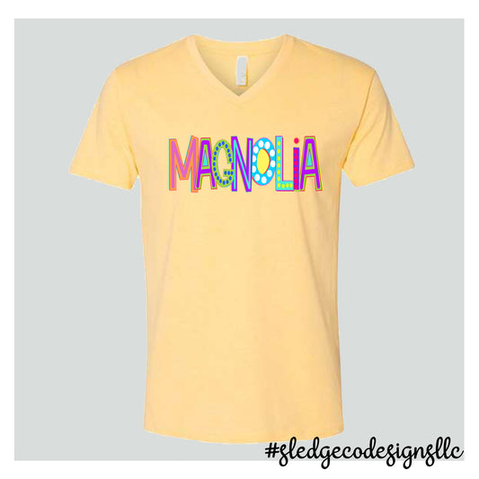 MAGNOLIA HEIGHTS | MARQUEE |  UNISEX VNECK Custom Unisex Tshirt