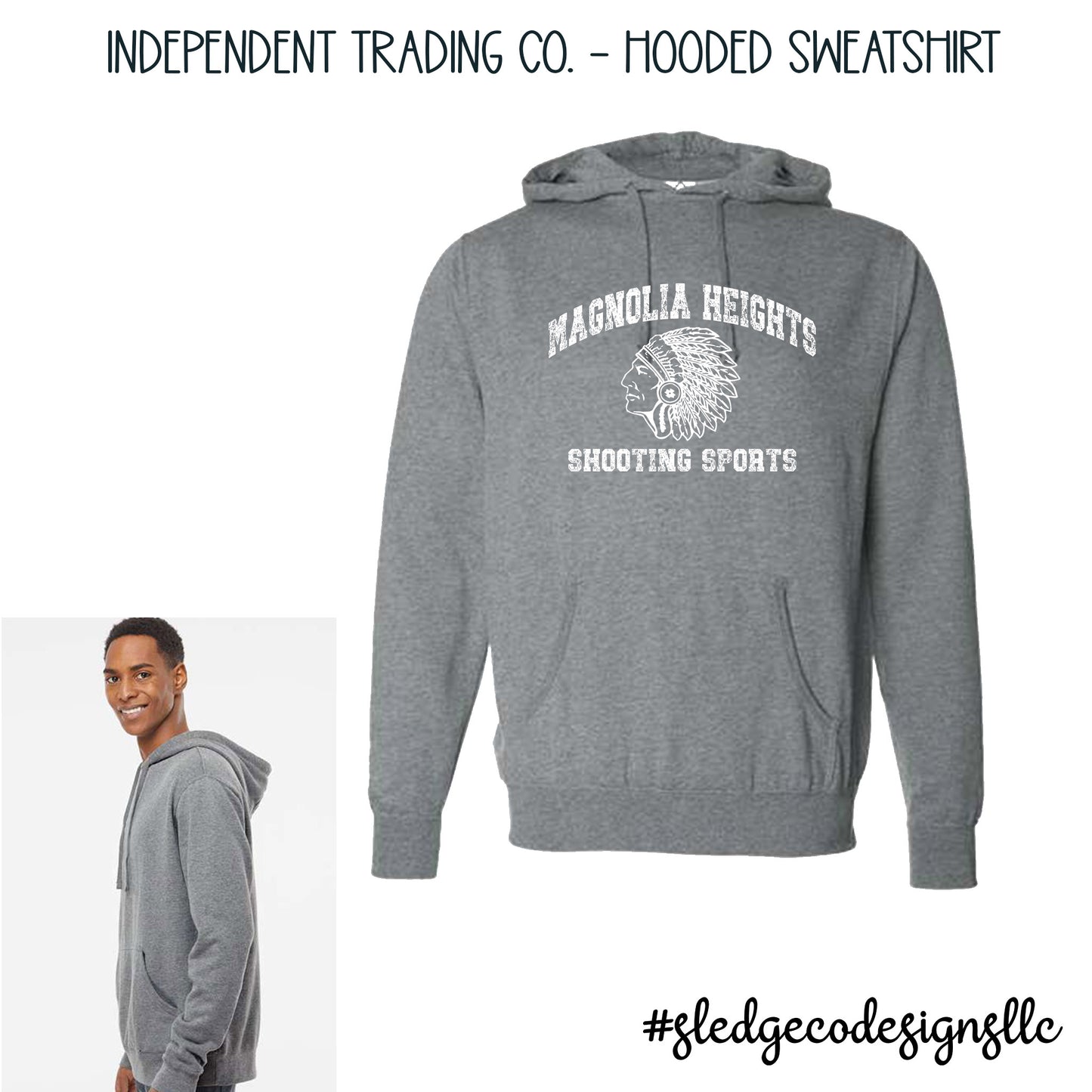 MAGNOLIA HEIGHTS SHOOTING TEAM | DARK GREY | Independent Trading Co. - Hooded Sweatshirt