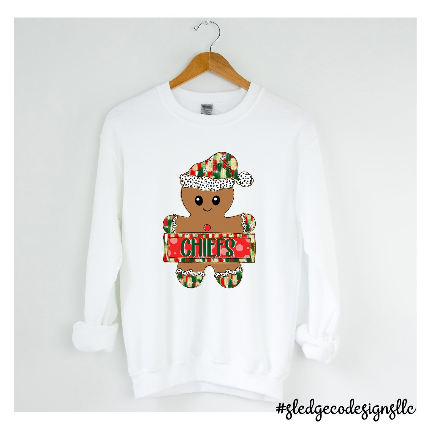 MHS MAGNOLIA HEIGHTS | CHIEFS GINGERBREAD MAN | CUSTOM UNISEX TSHIRT OR SWEATSHIRT