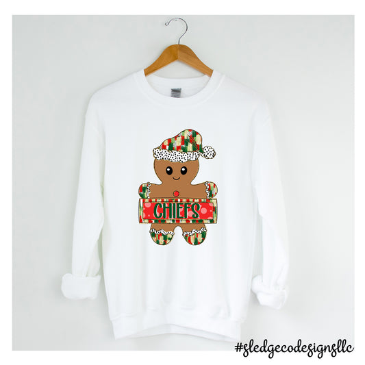 MHS MAGNOLIA HEIGHTS | CHIEFS GINGERBREAD MAN | CUSTOM UNISEX TSHIRT OR SWEATSHIRT