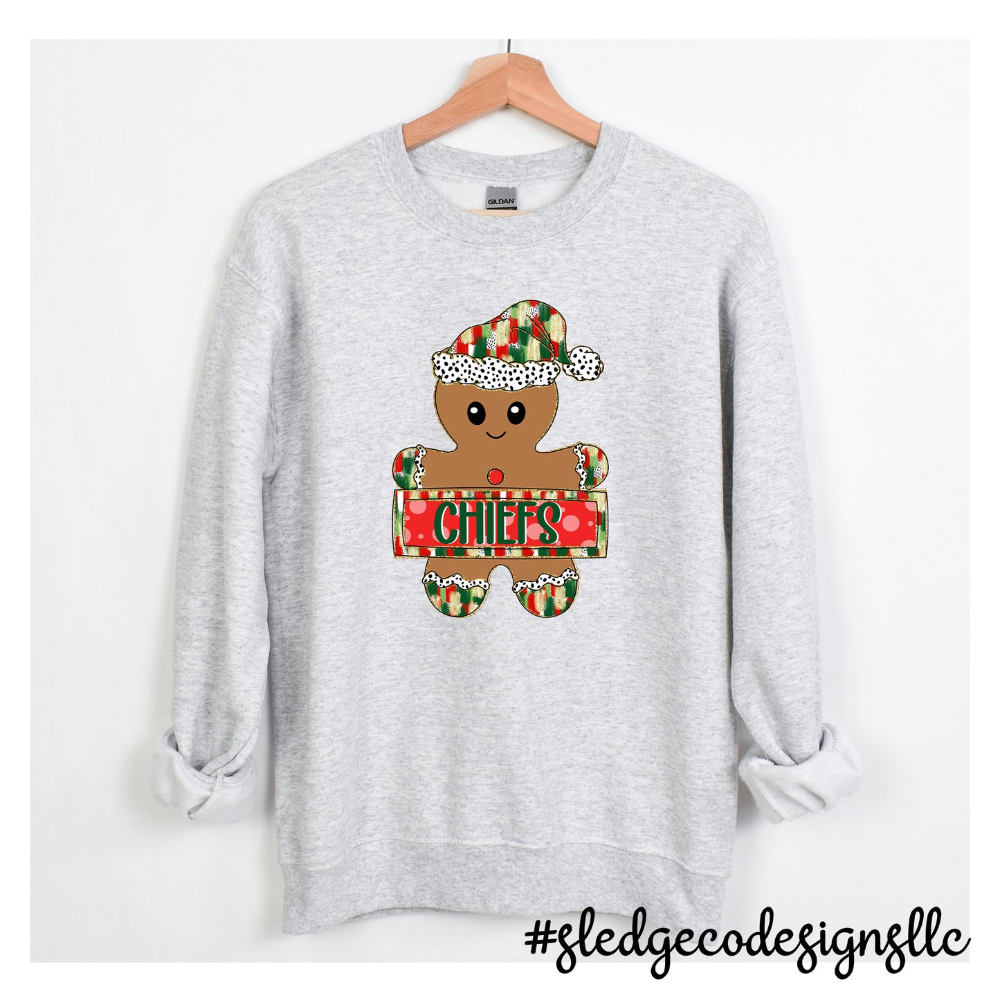 MHS MAGNOLIA HEIGHTS | CHIEFS GINGERBREAD MAN | CUSTOM UNISEX TSHIRT OR SWEATSHIRT