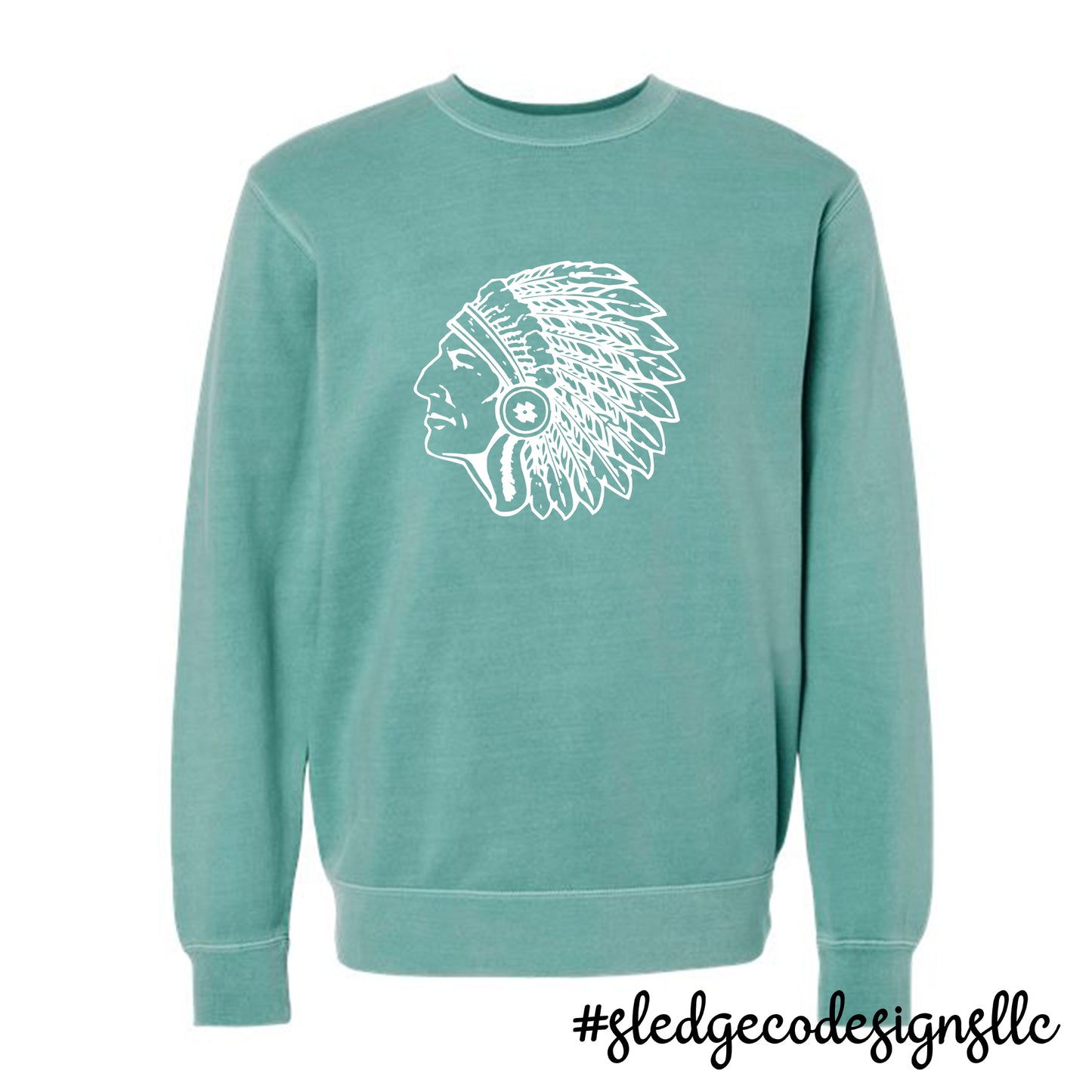 MAGNOLIA CHIEFS HEAD | Independent Trading Co. - Midweight Pigment-Dyed Crewneck Sweatshirt