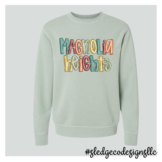 MAGNOLIA HEIGHTS CHIEFS | PAINTED | Midweight Pigment-Dyed Crewneck Sweatshirt