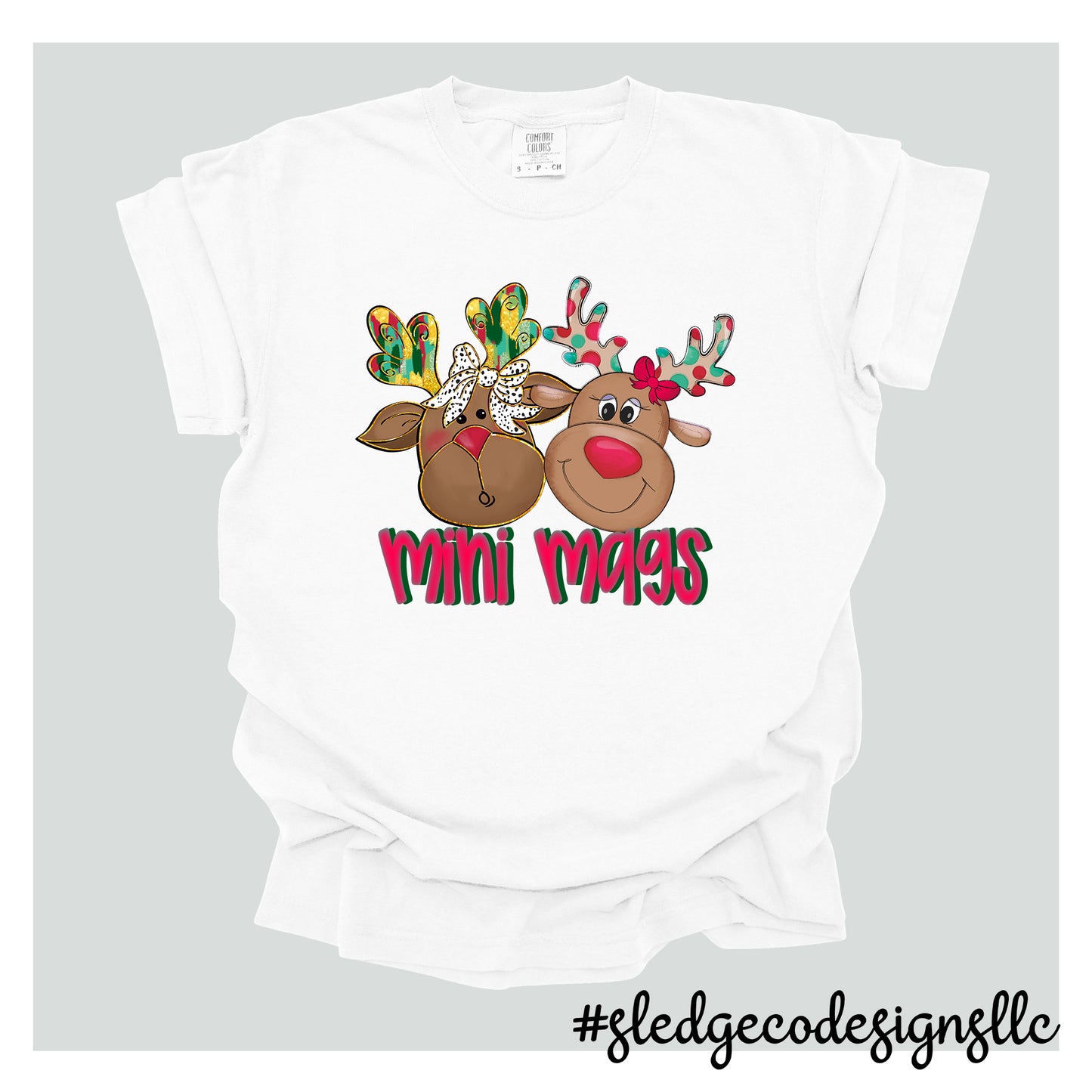 CUSTOM CHRISTMAS REINDEER TSHIRTS | ADD YOUR NAME/SCHOOL | UNISEX TSHIRT