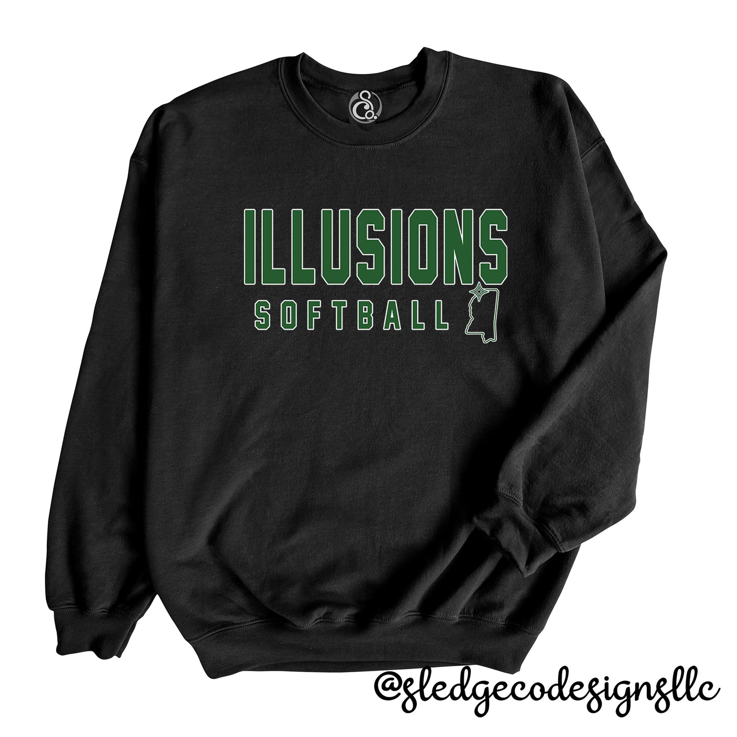 Illusions Softball | Mississippi | CUSTOM UNISEX SWEATSHIRT