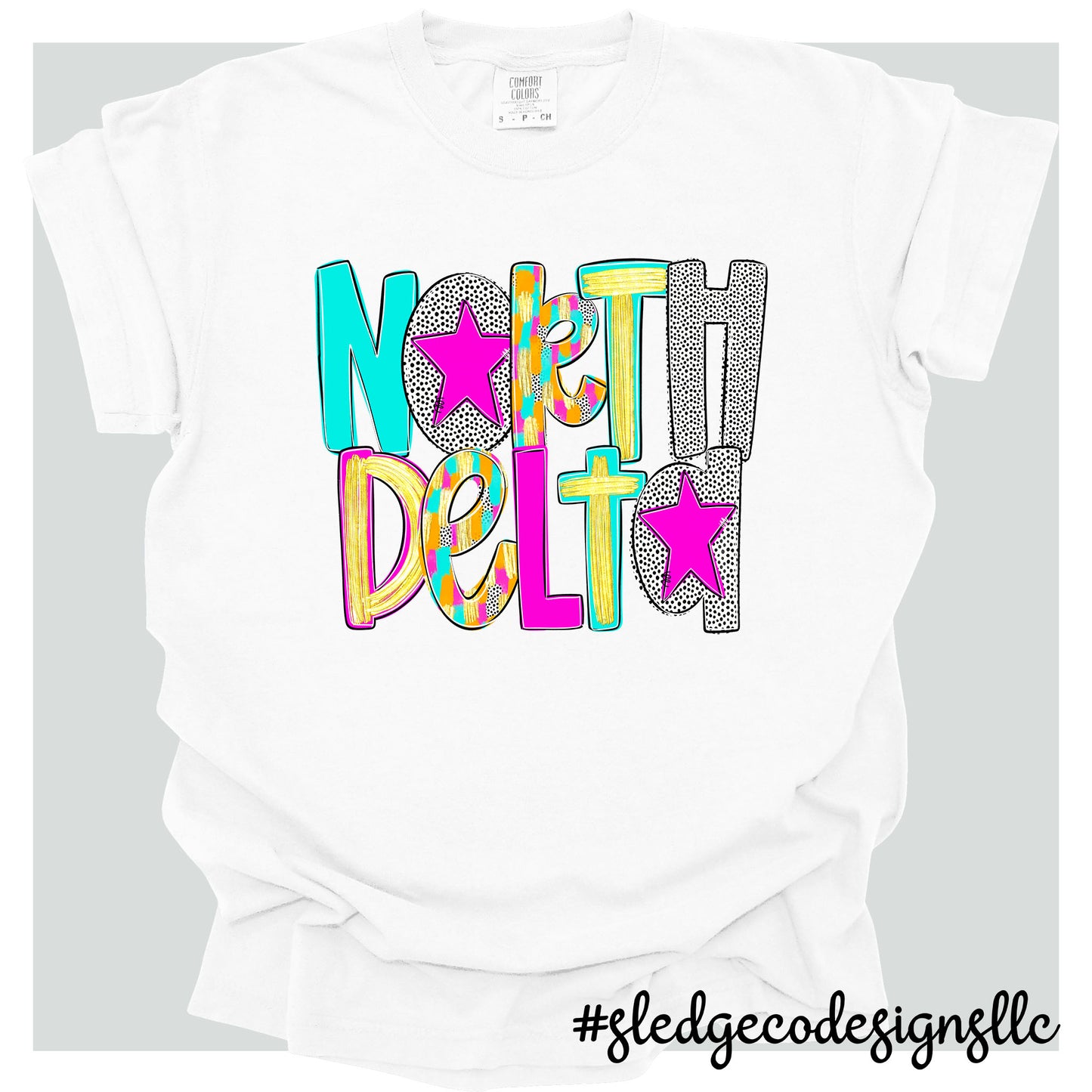 NORTH DELTA CHEER | RETRO ROWDY | CUSTOM UNISEX TSHIRT
