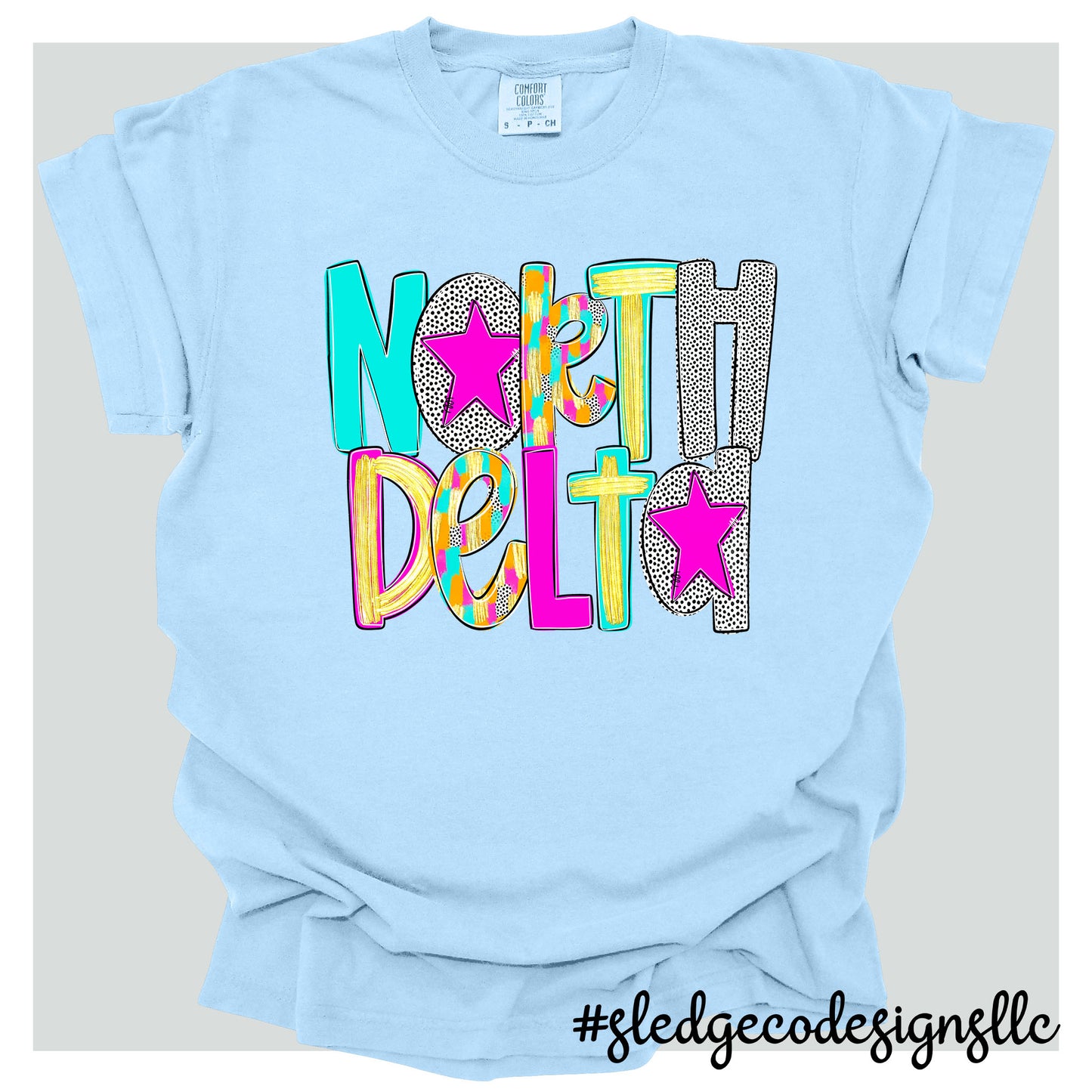 NORTH DELTA CHEER | RETRO ROWDY | CUSTOM UNISEX TSHIRT