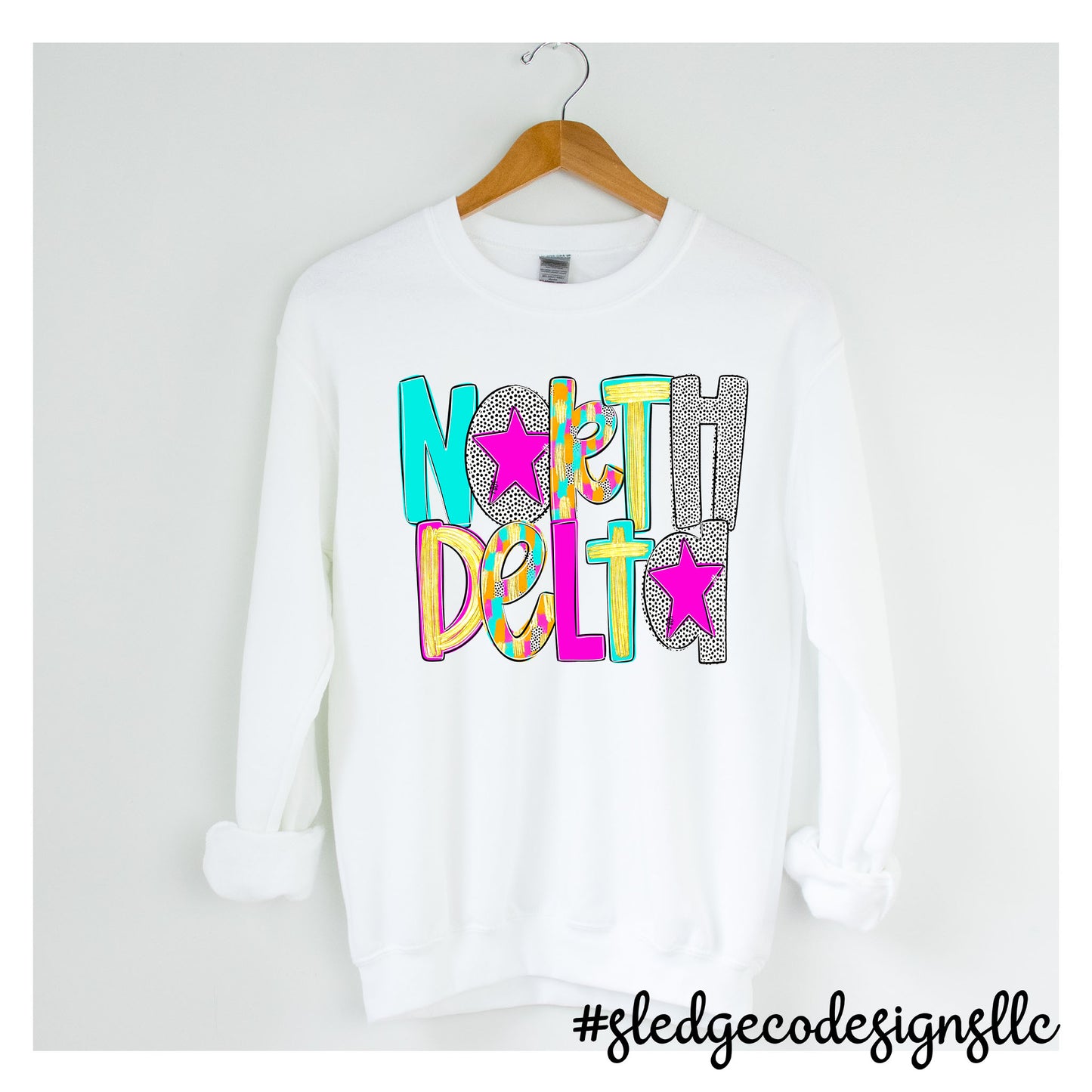 NORTH DELTA  | RETRO ROWDY | UNISEX CUSTOM SWEATSHIRT