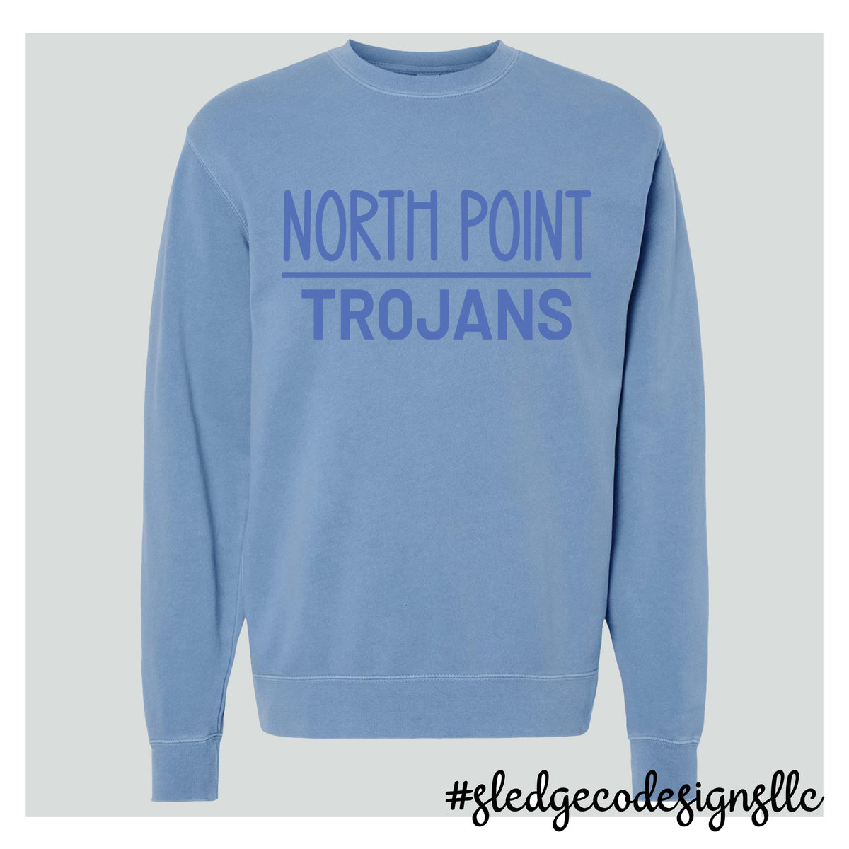 NORTHPOINT TROJANS  | ITC | Midweight Pigment-Dyed Crewneck Sweatshirt
