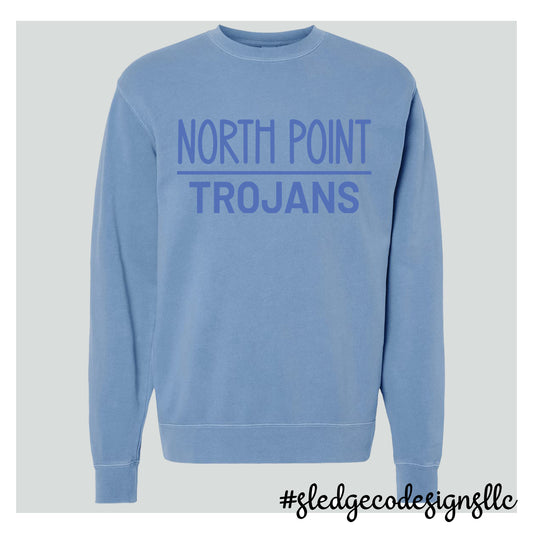 NORTHPOINT TROJANS  | ITC | Midweight Pigment-Dyed Crewneck Sweatshirt
