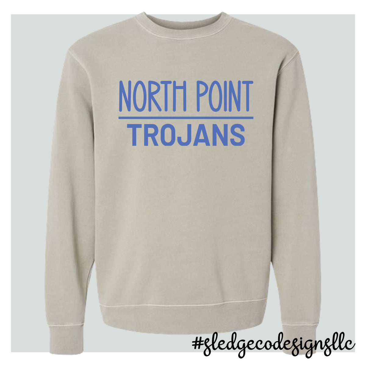 NORTHPOINT TROJANS  | ITC | Midweight Pigment-Dyed Crewneck Sweatshirt