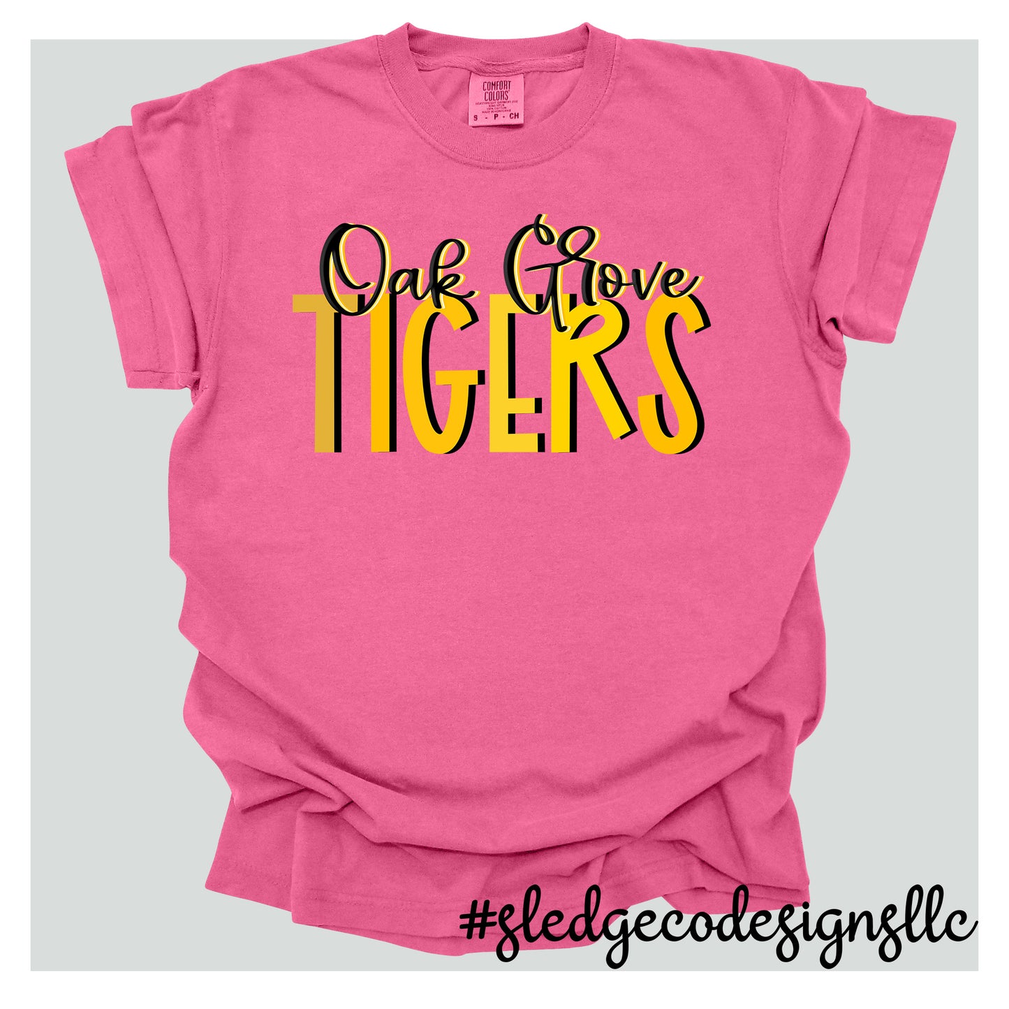 OAK GROVE TIGERS | HAND DRAWN  | Comfort Colors Custom Unisex Tshirt